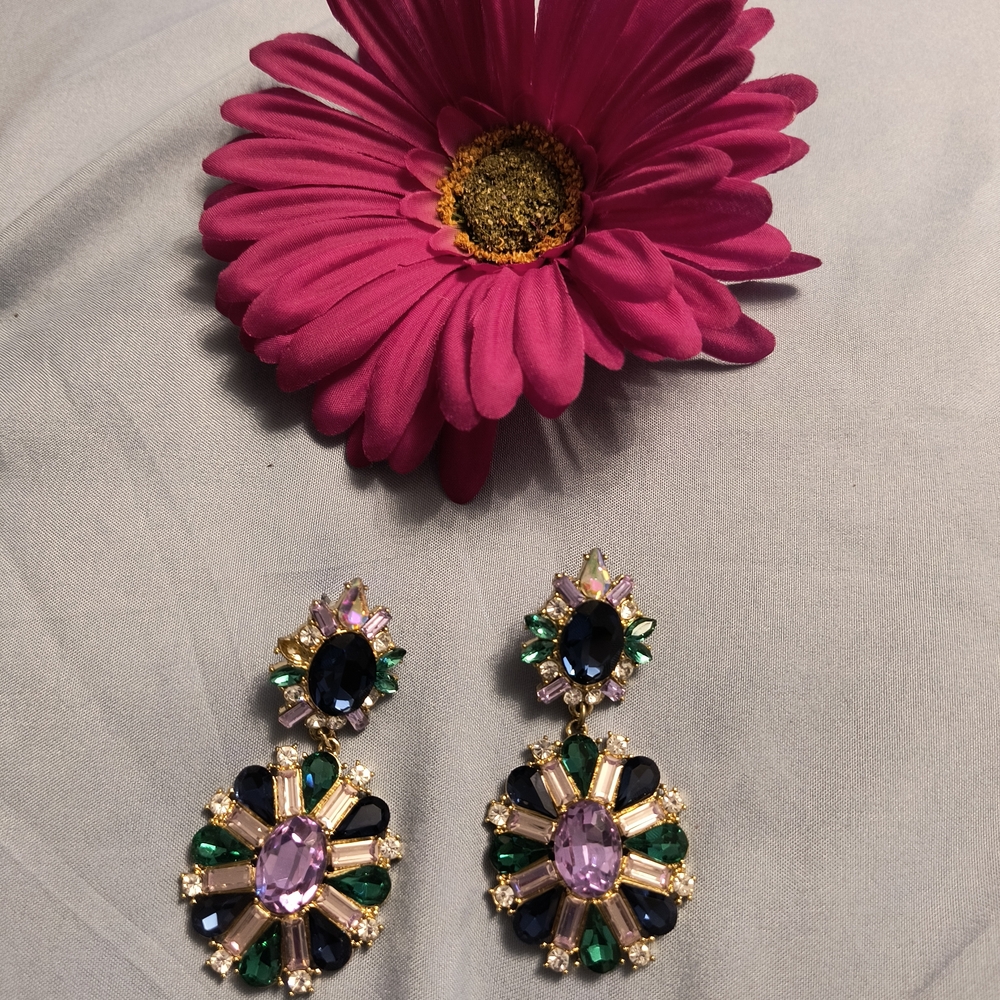 Elegant Multicolor Gemstone Earrings